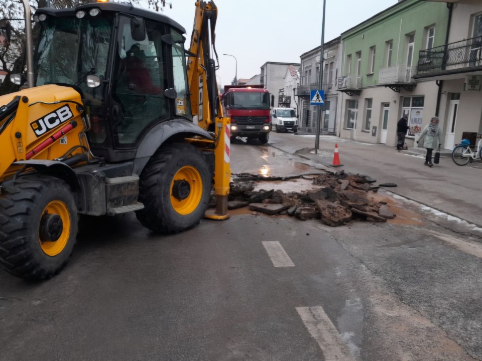 Awaria dotknęła m.in. ulicę Słowackiego/fot. Facebook, Aleksandrów Kujawski - miejski portal informacyjny