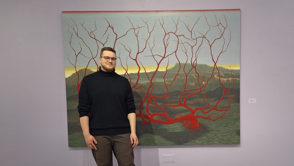 Hubert Dolinkiewicz w Galerii Miejskiej bwa w Bydgoszczy/fot. Bogumiła Wresiło