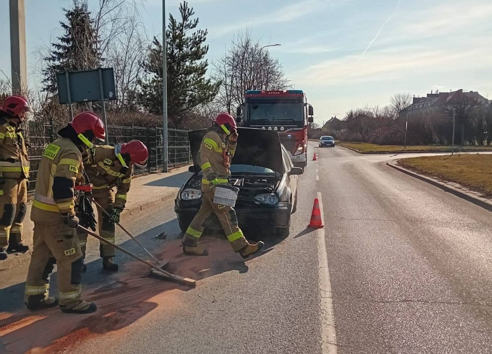 Wypadek na ul. Chełmińskiej w Grudziądzu. / Fot. KM PSP w Grudziądzu
