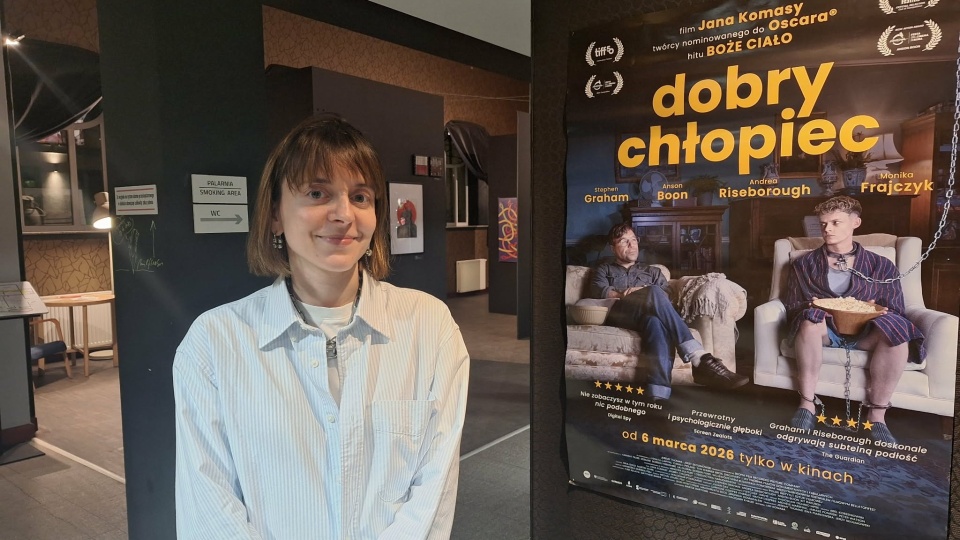 Aktorka Monika Frajczyk podczas pokazu w Bydgoszczy/fot. Bogumiła Wresiło