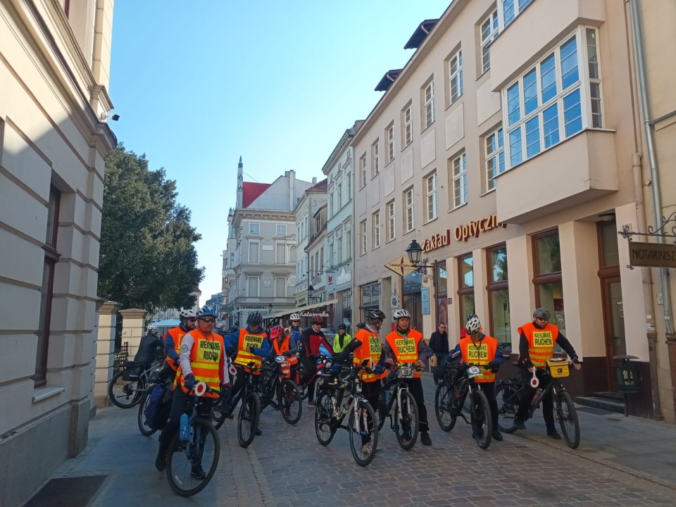 150 osób wzięło udział w pierwszym treningu w konkursie na Rowerową Stolicę Polski organizowanym przez Bydgoszcz/Fot. Monika Siwak