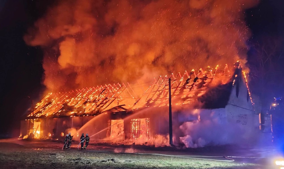 Pożar w Jarantowicach/fot. OSP Choceń