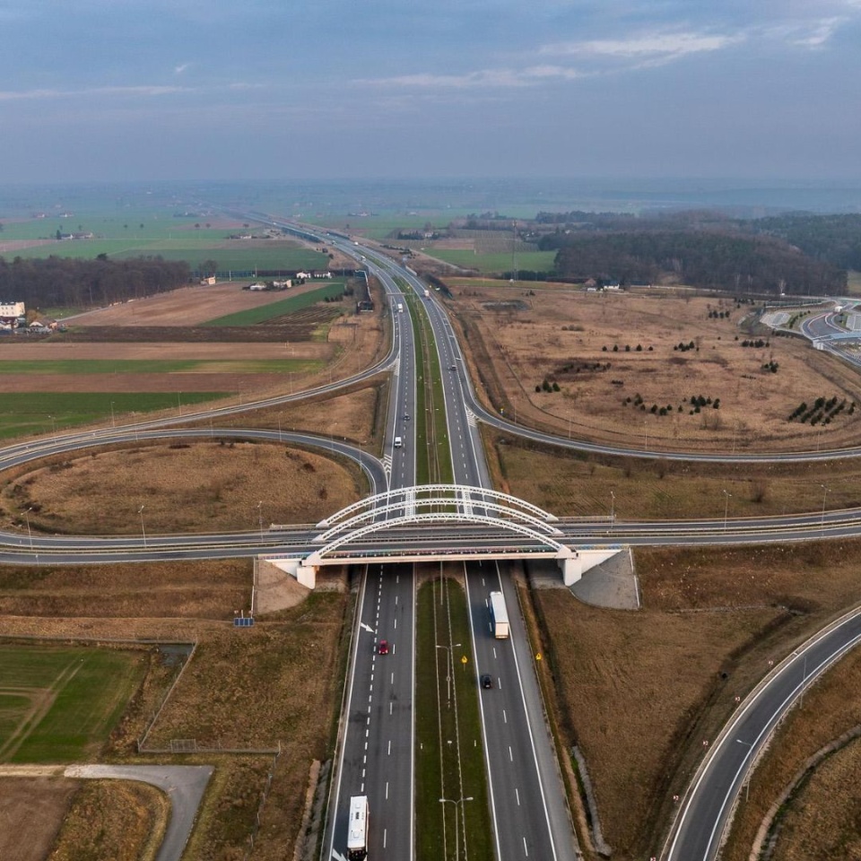Autostrada A1, węzeł Włocławek Północ/Fot. Krzysztof Nalewajko,GDDKiA