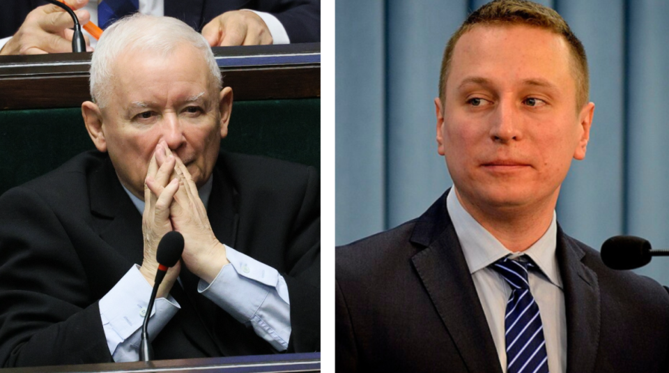 Jarosław Kaczyński i Krzysztof Brejza/fot. PAP/Rafał Guz/Wikipedia