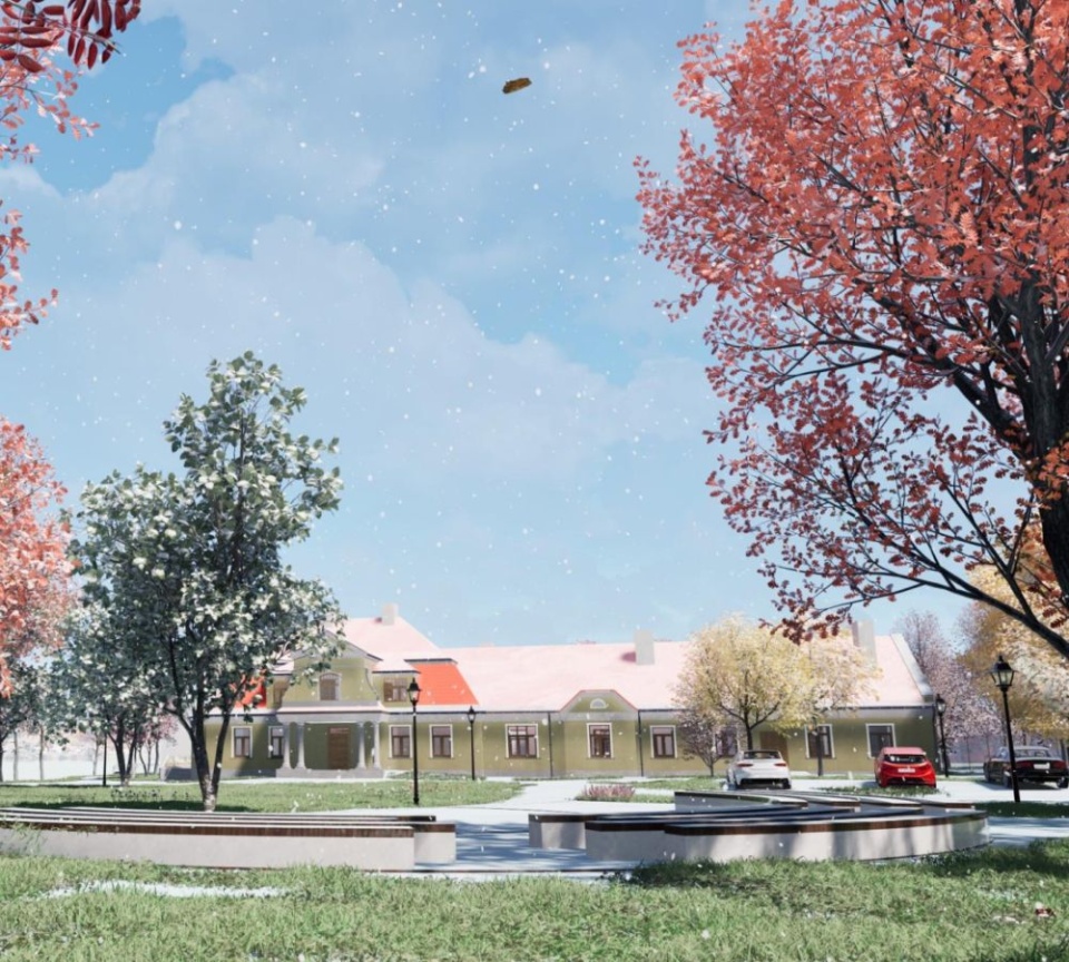 W Wagańcu w powiecie aleksandrowskim zostanie odbudowany dwór, który spłonął w latach 90-tych/Wizualizacja, projekt Archi-Graf, nadesłane: UG Waganiec