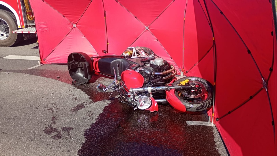 Motocyklista zginął w wypadku na DK62/fot. nadesłane