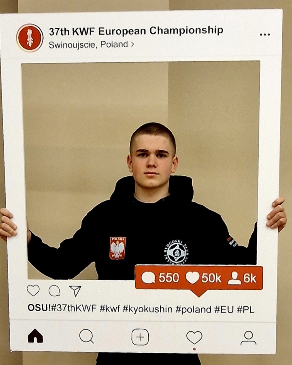 Stanisław Łukowski z podbydgoskiego Tryszczyna zdobył brązowy medal na 37. Mistrzostwach Europy w Karate Kyokushinkai/Fot. archiwum rodzinne