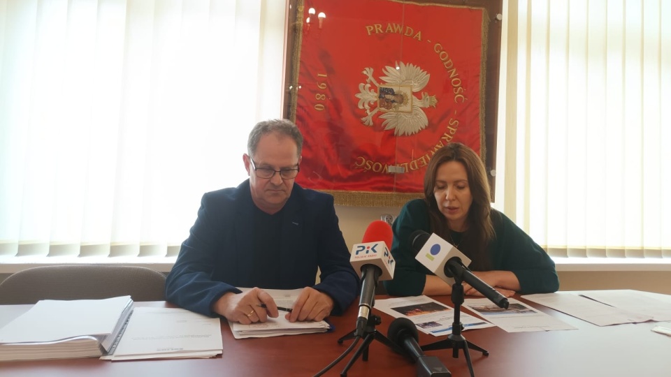 Przewodniczący „Solidarności” w „Solino” Jerzy Gawęda i jego zastępczyni Iwona Stachel-Góra/fot. Monika Siwak