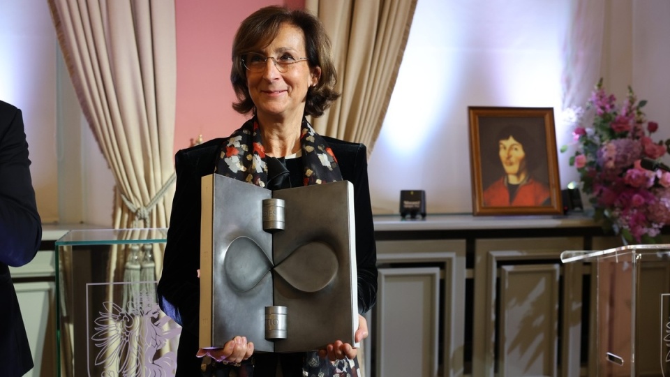 Ceremonia wręczenia prof. Marcie Cartabii (na zdjęciu) Nagrody Mikołaja Kopernika Fides et Ratio/fot. Mikołaj Kuras dla UMWKP