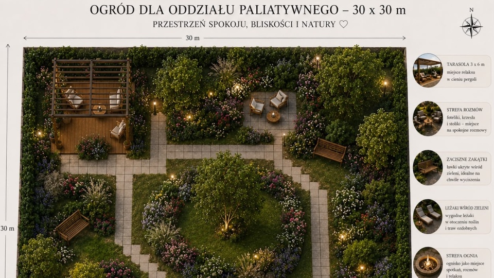 Wizualizacja „Zaczarowanego ogrodu” dla chorych/fot. nadesłane