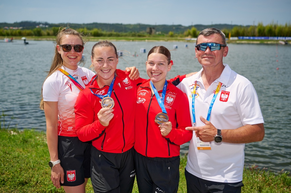 Dorota Borowska i Milena Mackiewicz (Zawisza Bydgoszcz) sięgnęły po brąz w C1 200 m/fot. Rafał Oleksiewicz