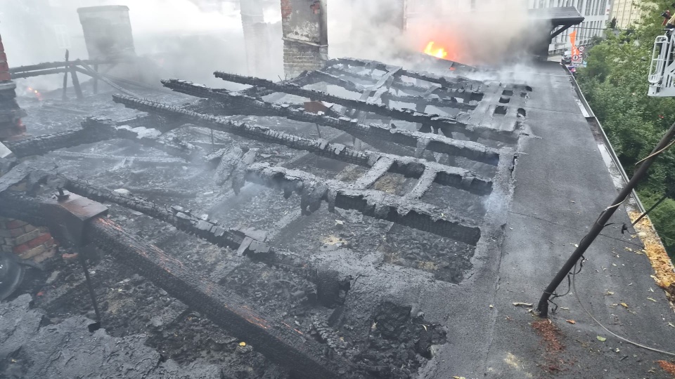 Pożar pustostanu przy ul. Pomorskiej w Bydgoszczy/fot. KM PSP Bydgoszcz