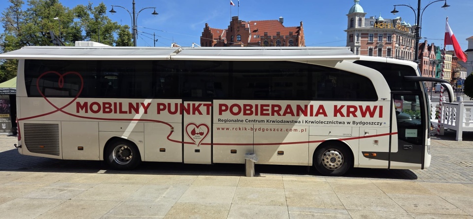Krwiobus przyjechał w czwartek do Torunia /fot. Mariusz Luda
