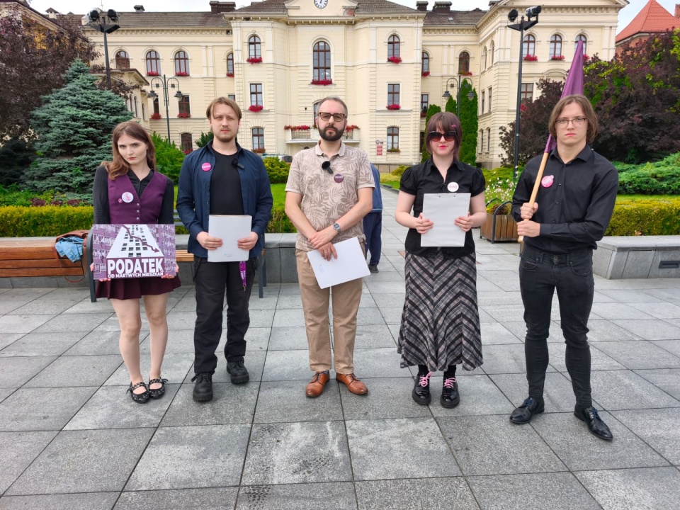 Konferencja bydgoskich członków Partii Razem. / Fot. Bartosz Nawrocki