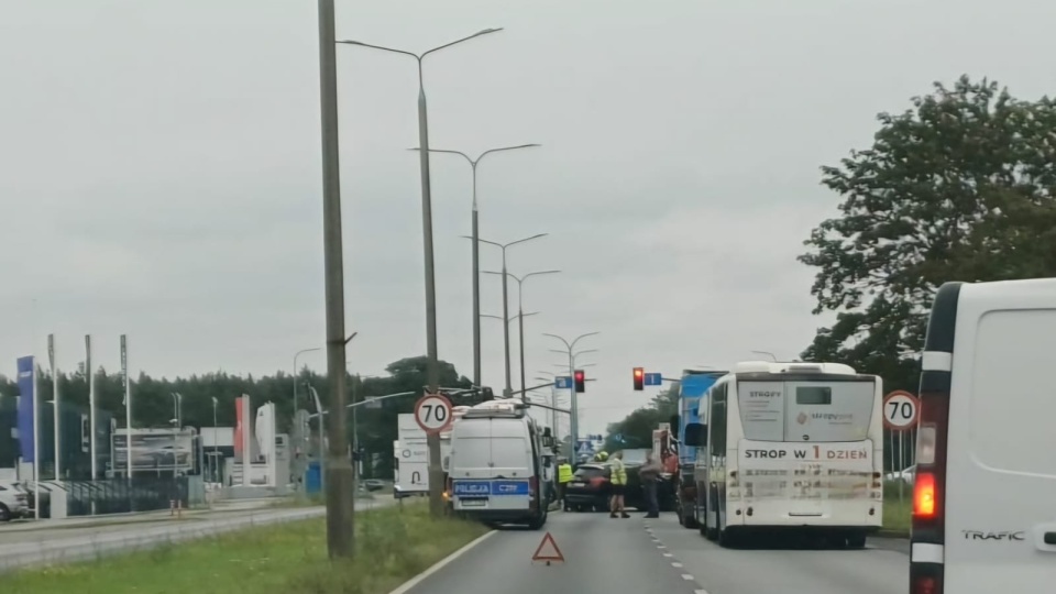 Wypadek na ul. Fordońskiej w Bydgoszczy/Fot. Katarzyna Bogucka